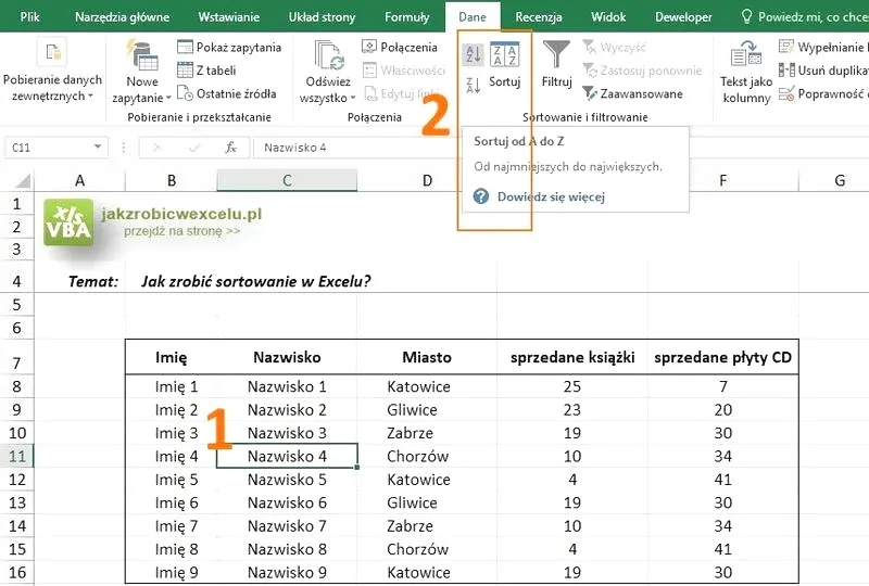 Jak cofnąć sortowanie w Excelu i odzyskać pierwotną kolejność danych?