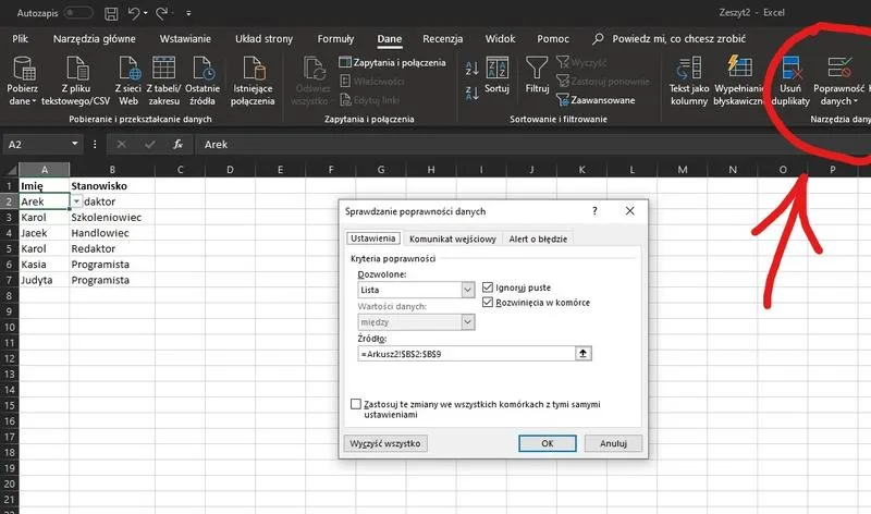 Dynamiczne listy rozwijane