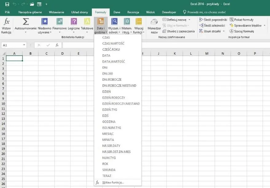 Excel zmiana liczb na daty