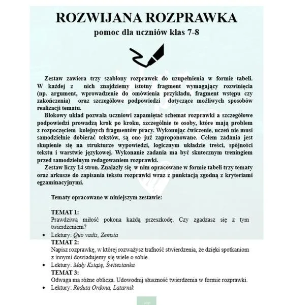 Jak zacząć rozprawkę