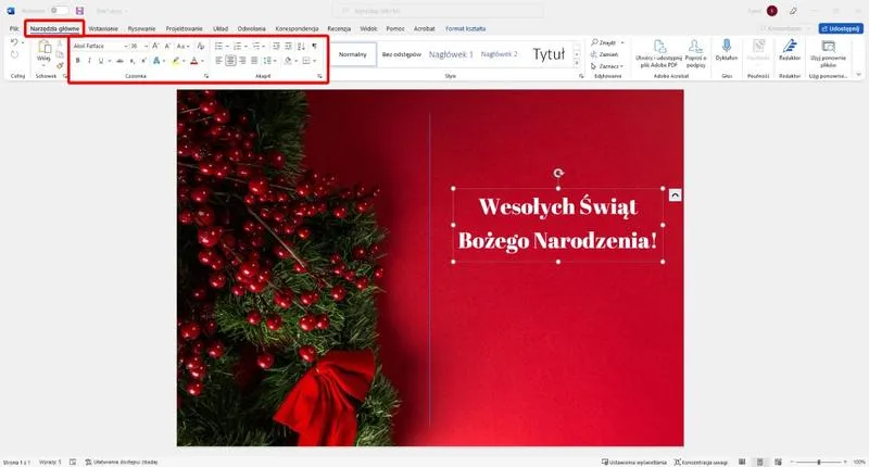 Kartki świąteczne w PowerPoint