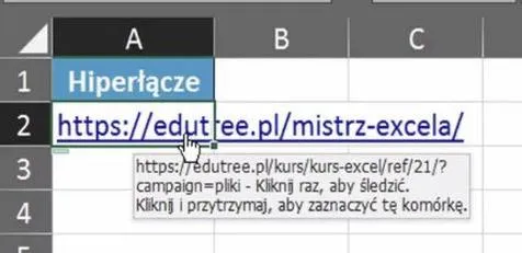 Klikalne linki w Excelu