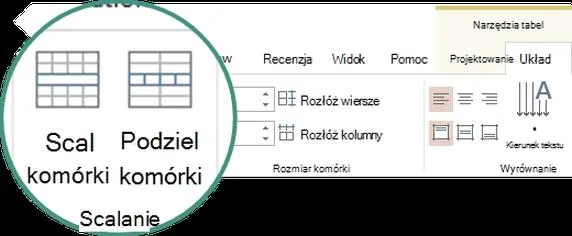 Łączenie zawartości komórek