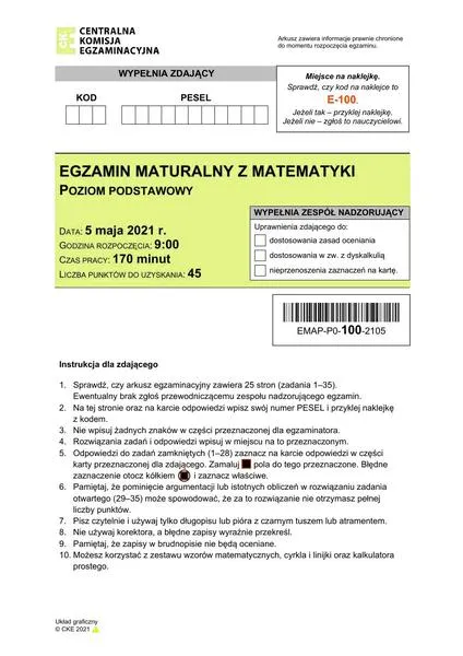 Matura z matematyki