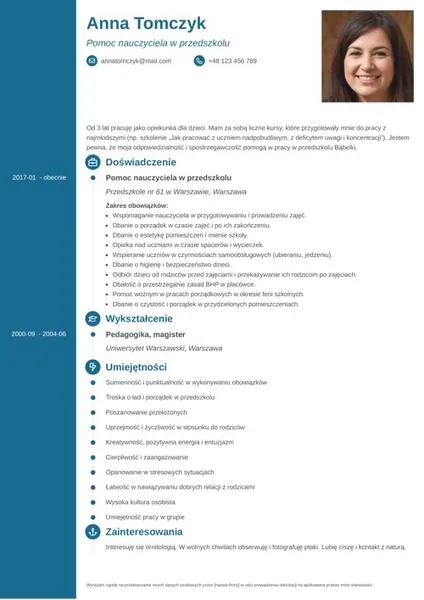 Obowiązki pomocy nauczyciela