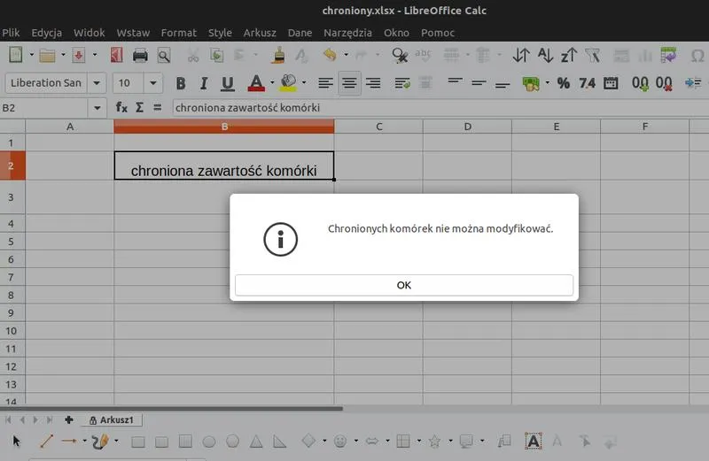 Ochrona arkusza i zakresów