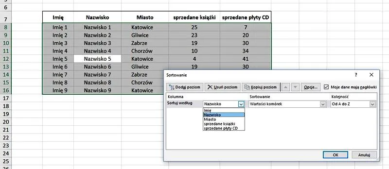 Odzyskiwanie danych Excel