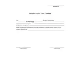 Podanie o przeniesienie