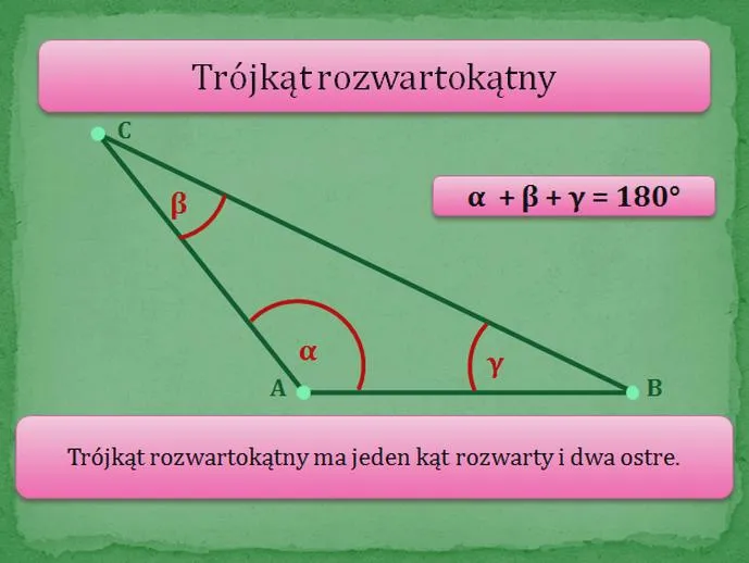 Pole trójkąta rozwartokątnego