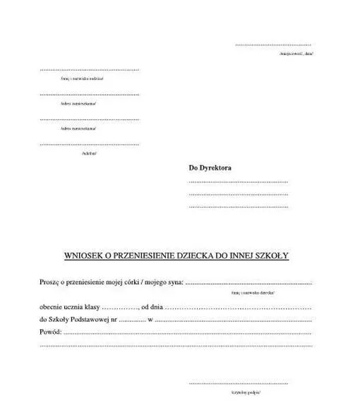 Procedura przeniesienia