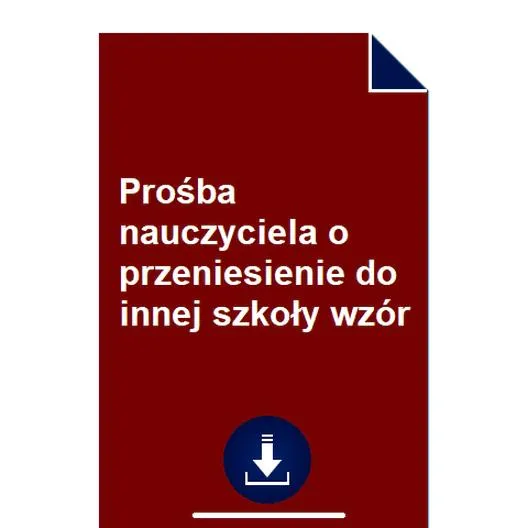 Przeniesienie nauczyciela