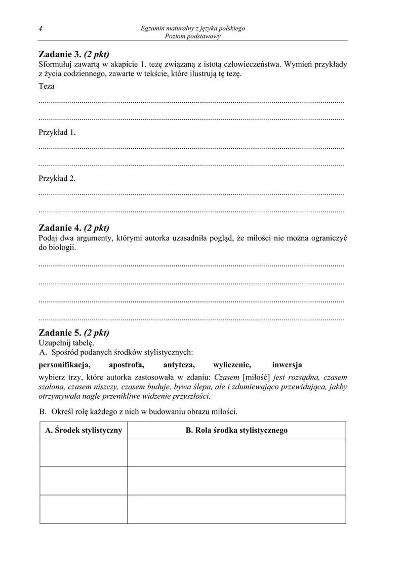 Przygotowanie do matury ustnej