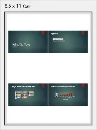 Przygotowanie slajdów do drukowania