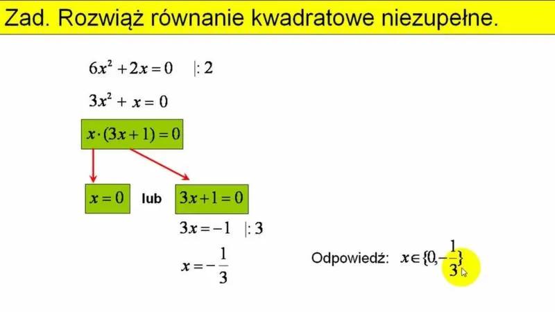 Równanie kwadratowe