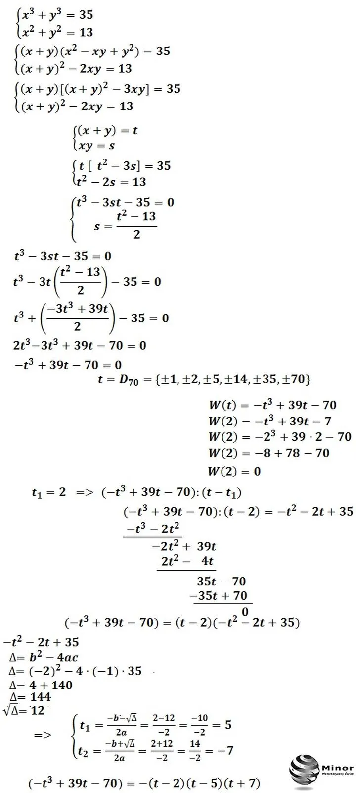 Rozwiązywanie układów równań krok po kroku