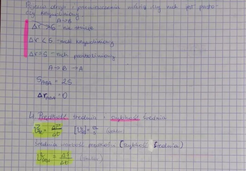 Ruch jednostajny i przyspieszony