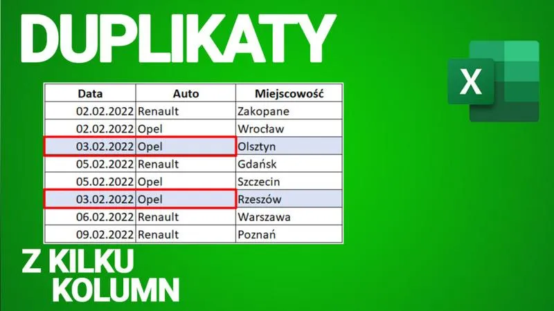 Usuwanie duplikatów w Excelu
