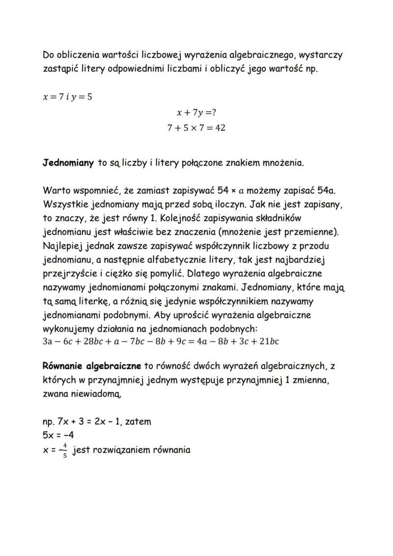 Weryfikacja rozwiązań równań