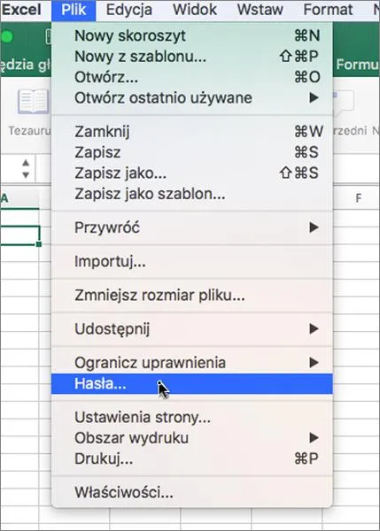 Zabezpieczanie plików Excel