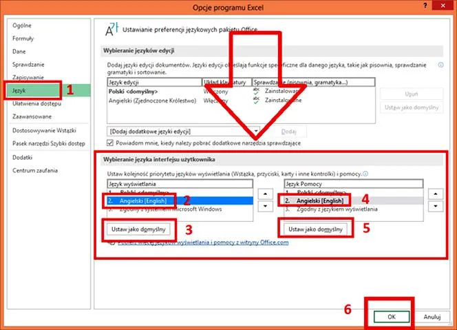 Zmiana języka w PowerPoint
